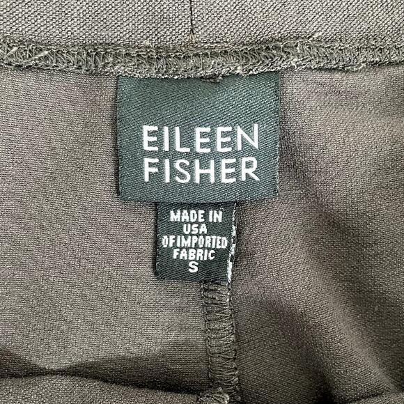 Eileen Fisher Stretch Crepe Wide Leg Pants Brown Size Small Minimalist Modern - Picture 9 of 11